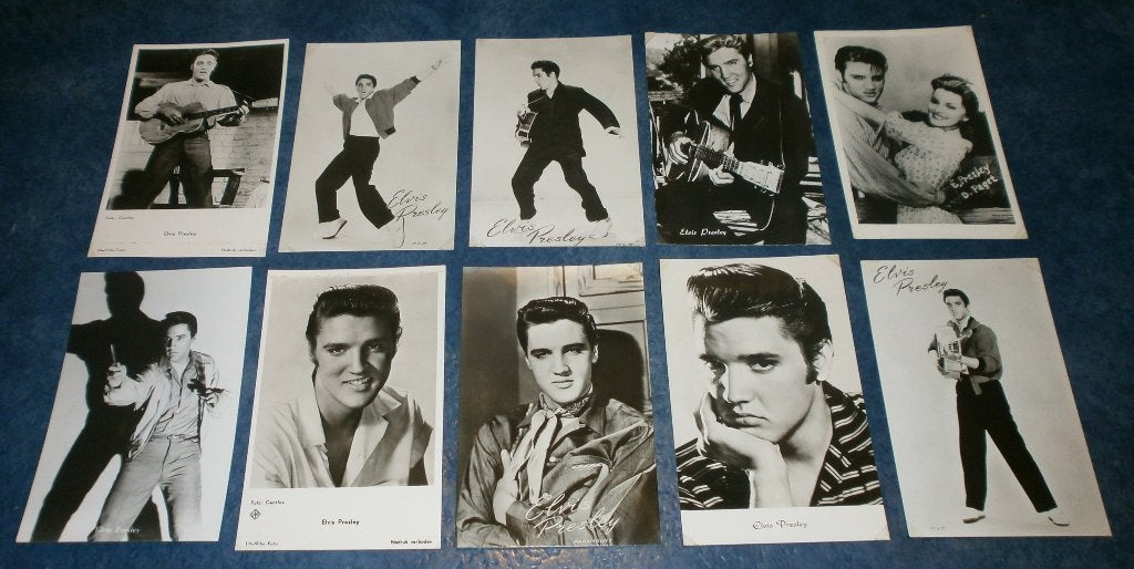 10 oude ELVIS PRESLEY kaarten !!!, Verzenden, Gebruikt, Foto of Kaart