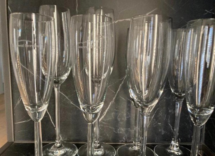 8 Champagneglazen, Ophalen, Zo goed als nieuw, Overige typen