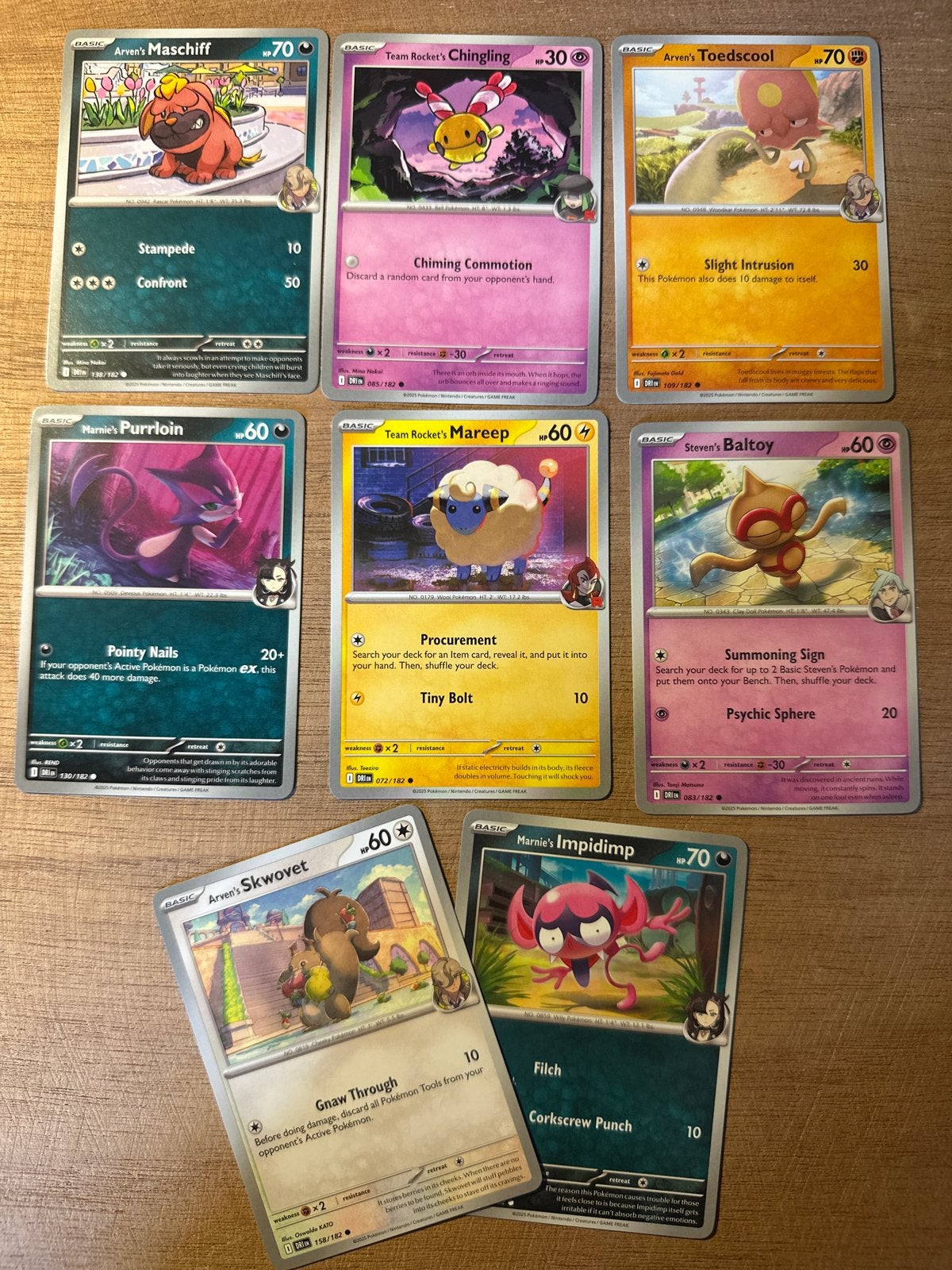 Pokémonkaarten 2025: Marnie, Arven, Steven, Team Rocket, Hobby en Vrije tijd, Verzamelkaartspellen | Pokémon, Ophalen of Verzenden
