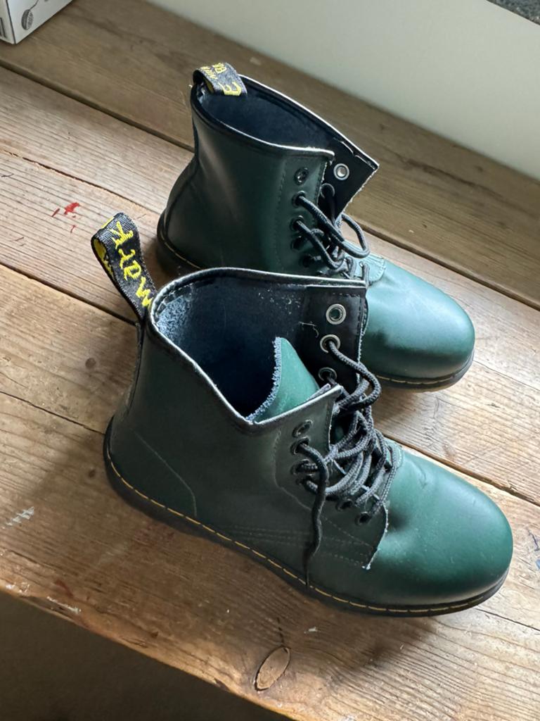 Dr. Martens lookalike groene laarzen - maat 40, Ophalen of Verzenden, Gedragen, Groen, Lage of Enkellaarzen