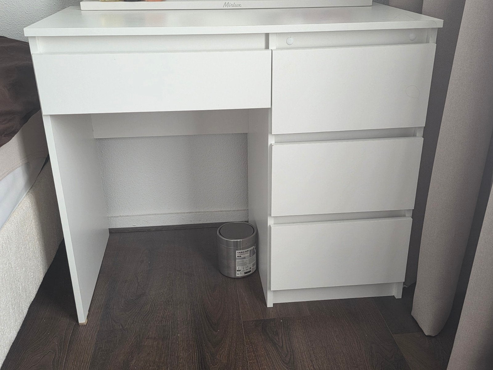 Zo goed als nieuw bureau/kaptafel met lades, Overige materialen, Zo goed als nieuw, 3 of 4 laden, Minder dan 100 cm