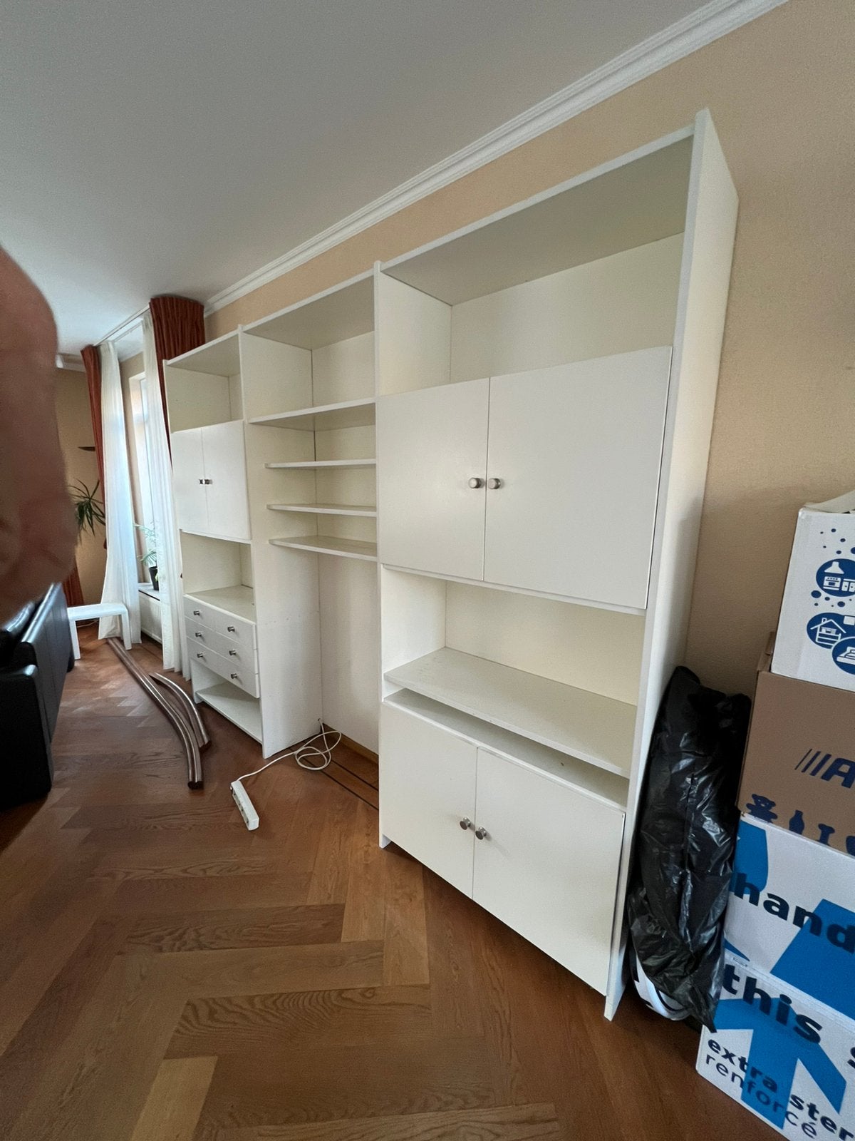 Witte Lundiakast, Ophalen, 200 cm of meer, 25 tot 50 cm, Overige houtsoorten