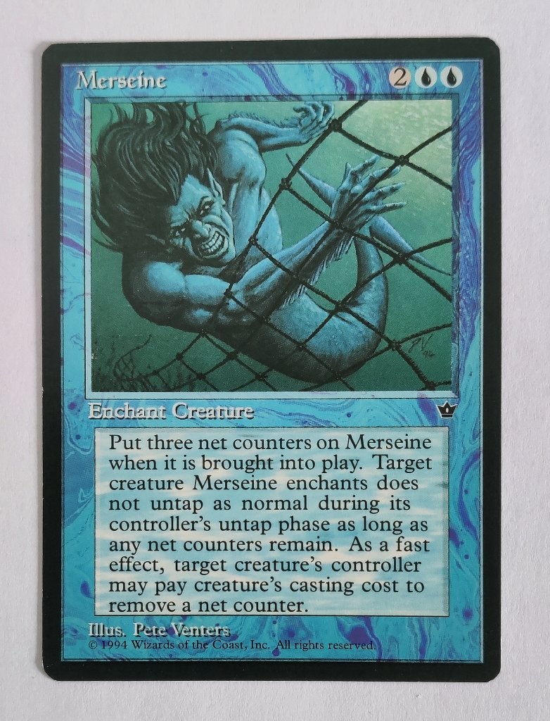 Merseine V.4 Fallen Empires MTG Near Mint, Ophalen of Verzenden, Zo goed als nieuw, Losse kaart