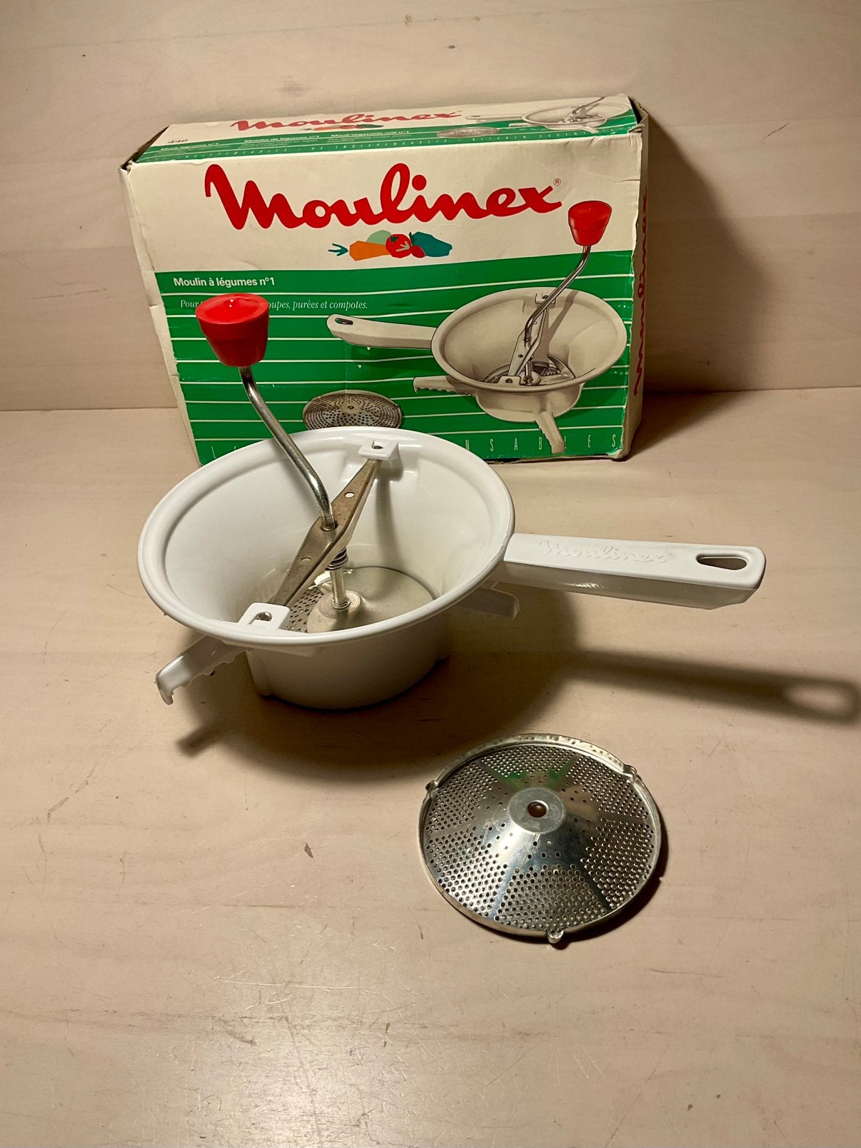 Moulinex roerzeef passeerzeef no 1 plus twee schijven, Huis en Inrichting, Ophalen of Verzenden, Zo goed als nieuw