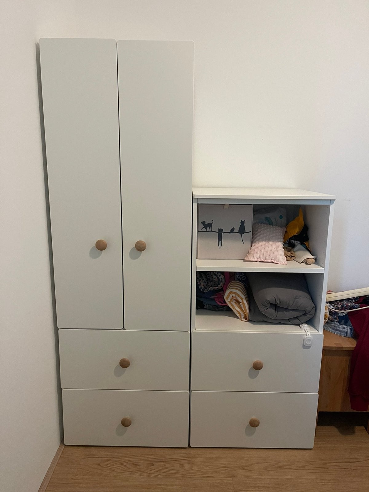 Ikea platsa/småstad witte kledingkasten, Ophalen, Met deur(en), 50 tot 100 cm, Zo goed als nieuw