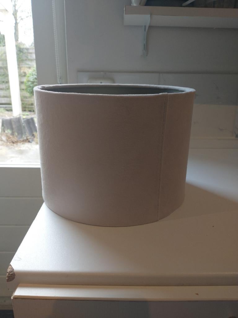 Lampenkap velours zand Ø40x25cm, Ophalen, Gebruikt, Overige kleuren, Rond