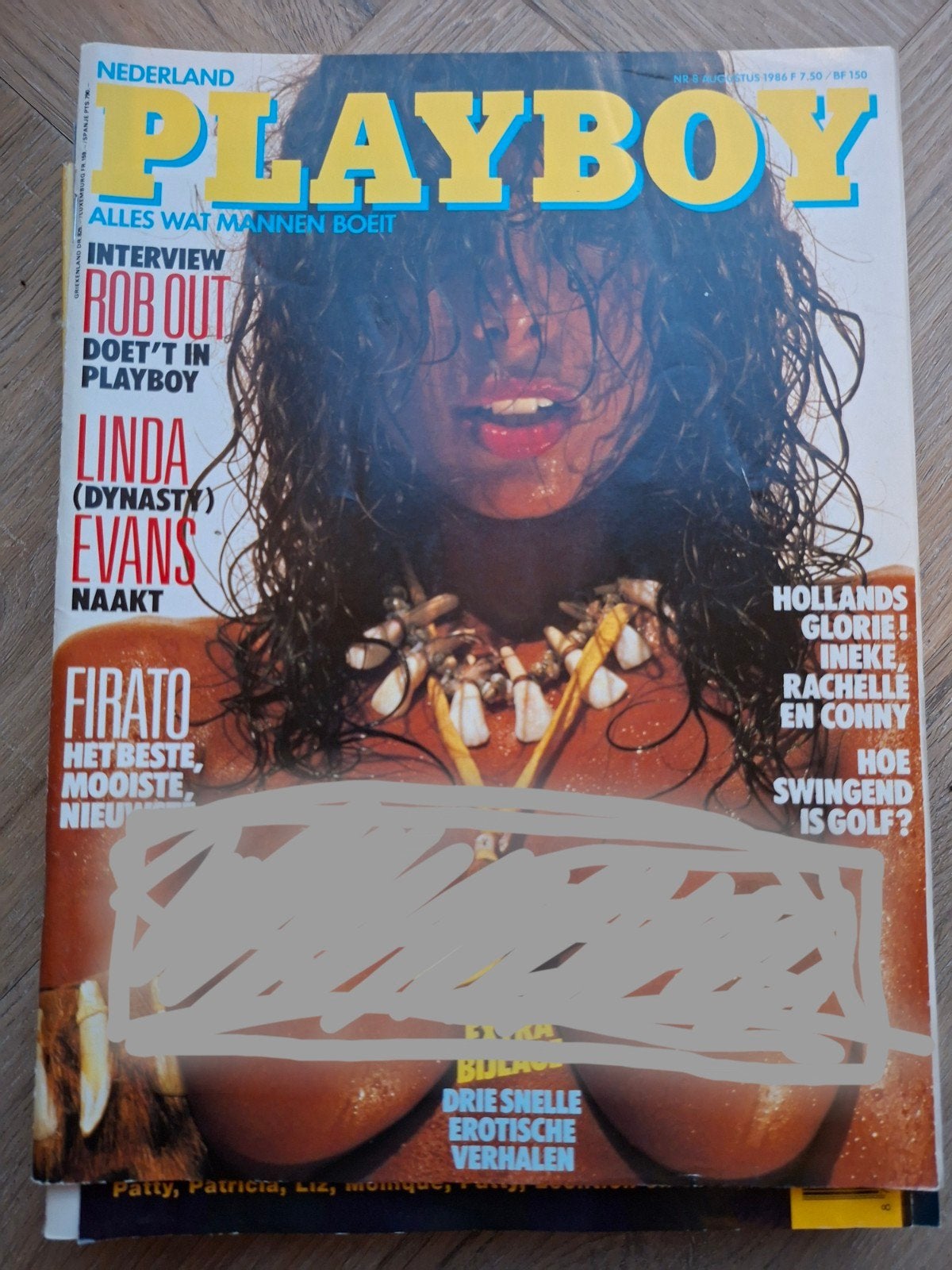 Playboy Nederland Augustus 1986 - Linda Evans Naakt, Ophalen of Verzenden, Gelezen, Overige typen