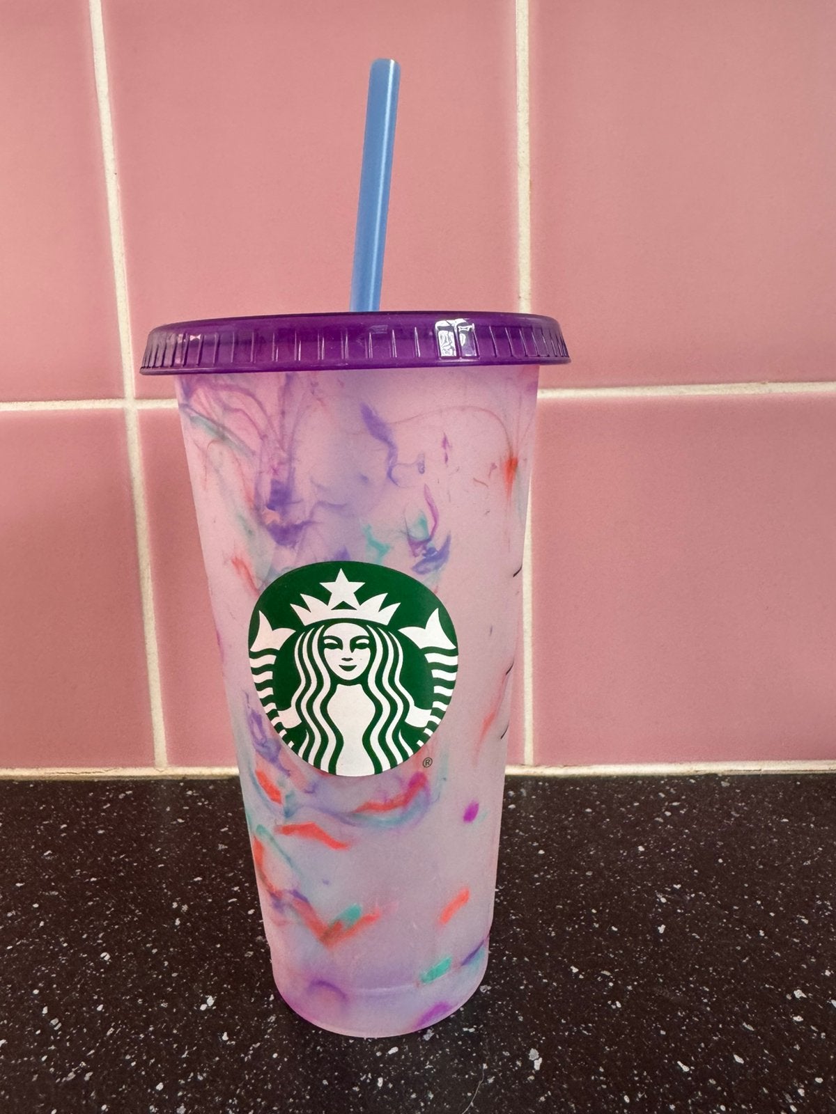 Starbucks herbruikbare plastic beker met rietje ~ NIEUW, Verzamelen, Ophalen of Verzenden, Nieuw