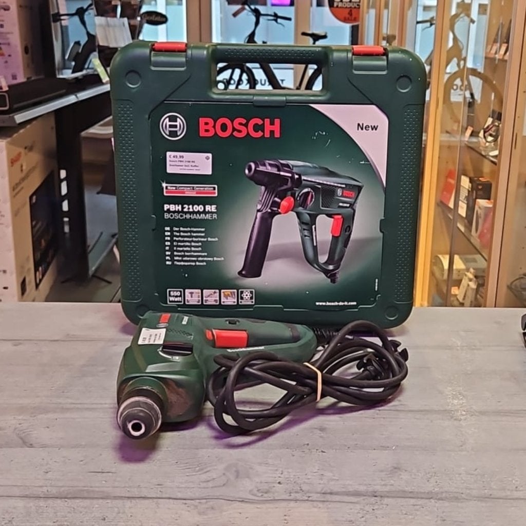 Bosch PBH 2100 RE Boorhamer Incl: Koffer, Bosch, Gebruikt, Support@bosch.com, Robert Bosch GmbH
Robert-Bosch-Platz 1
70839 Gerlingen-SchillerhÃ¶he
Germany