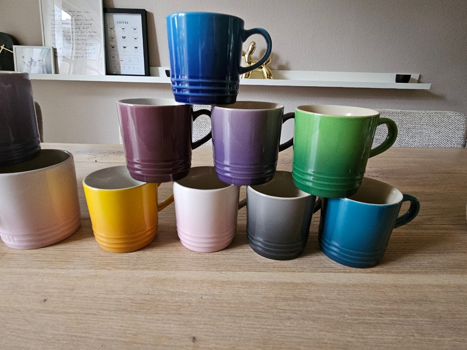 Set van 16 orginele Le creuset koffie en theemokken, Huis en Inrichting, Keuken | Servies, Ophalen, Aardewerk, Overige stijlen
