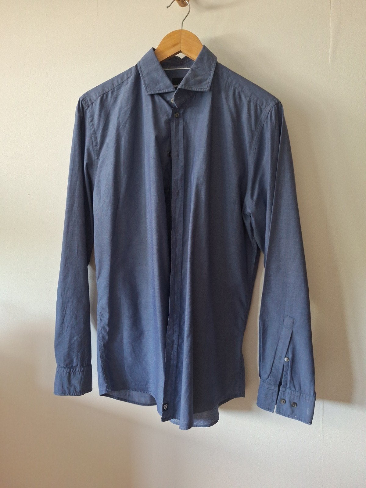Strellson Slim Fit overhemd - Blauw - Maat M, Strellson, Blauw, Zo goed als nieuw, Halswijdte 39/40 (M)
