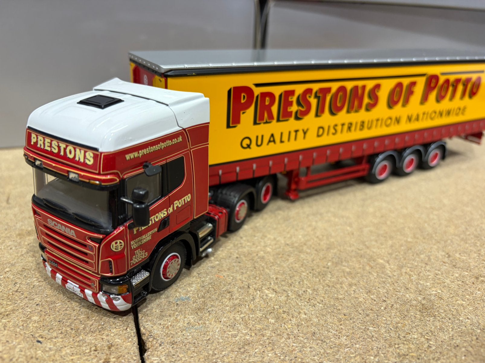 WSI SCANIA TOPLINE PRESTONS OF POLLO, Ophalen of Verzenden, Zo goed als nieuw, Bus of Vrachtwagen, Wsi