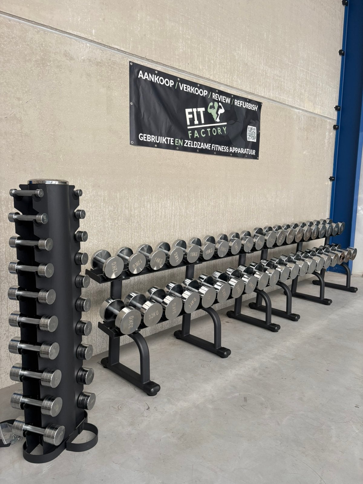 1-50kg chrome dumbells splinternieuw, Ophalen, Nieuw, Dumbbell