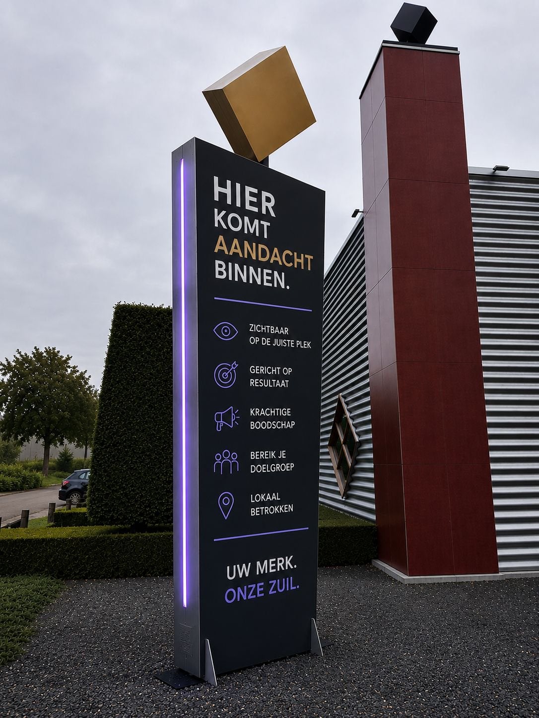Reclame zuil, reclamezuil, licht reclame, Ophalen, Zo goed als nieuw