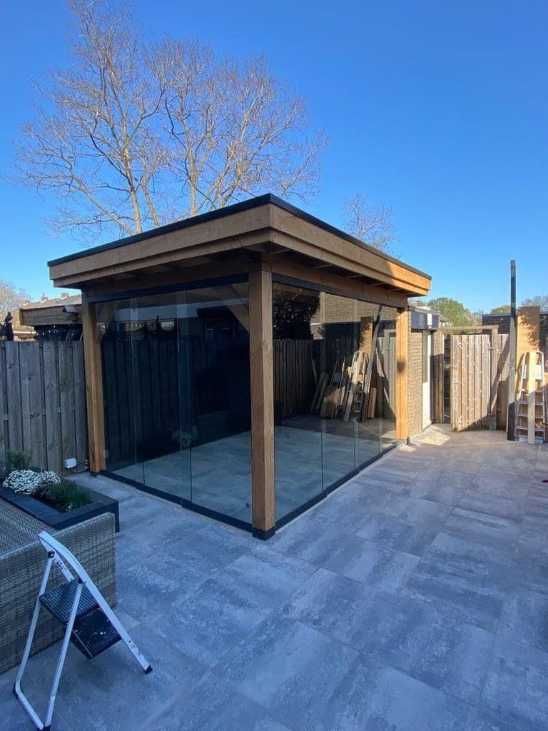 Houten overkapping, carport,tuinhuis, Ophalen, Nieuw, Veranda