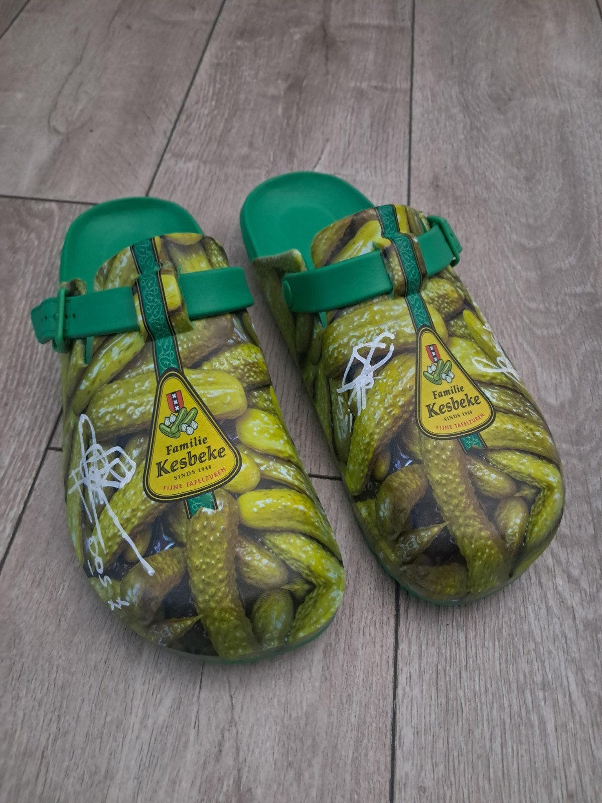 Unieke Kesbeke Augurken Slippers Maat 43 - Gesigneerd, Ophalen of Verzenden, Nieuw