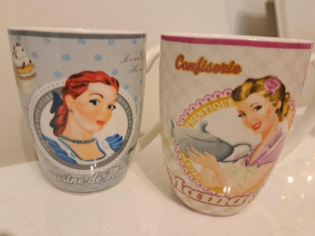 2x Xenos mok nostalgie collection, Ophalen of Verzenden, Zo goed als nieuw, Overige stijlen, Kop(pen) en/of Schotel(s)