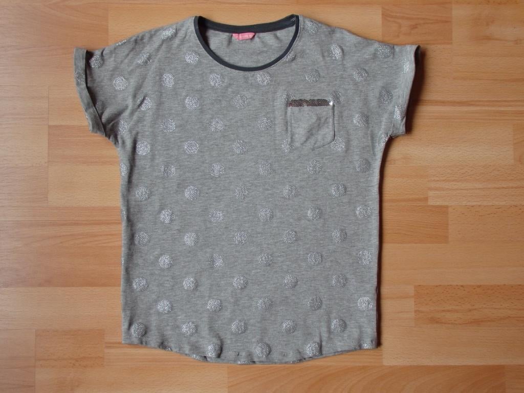 T-shirt met glitter van de Hema maat 146/152, Ophalen, Meisje, Zo goed als nieuw, Shirt of Longsleeve