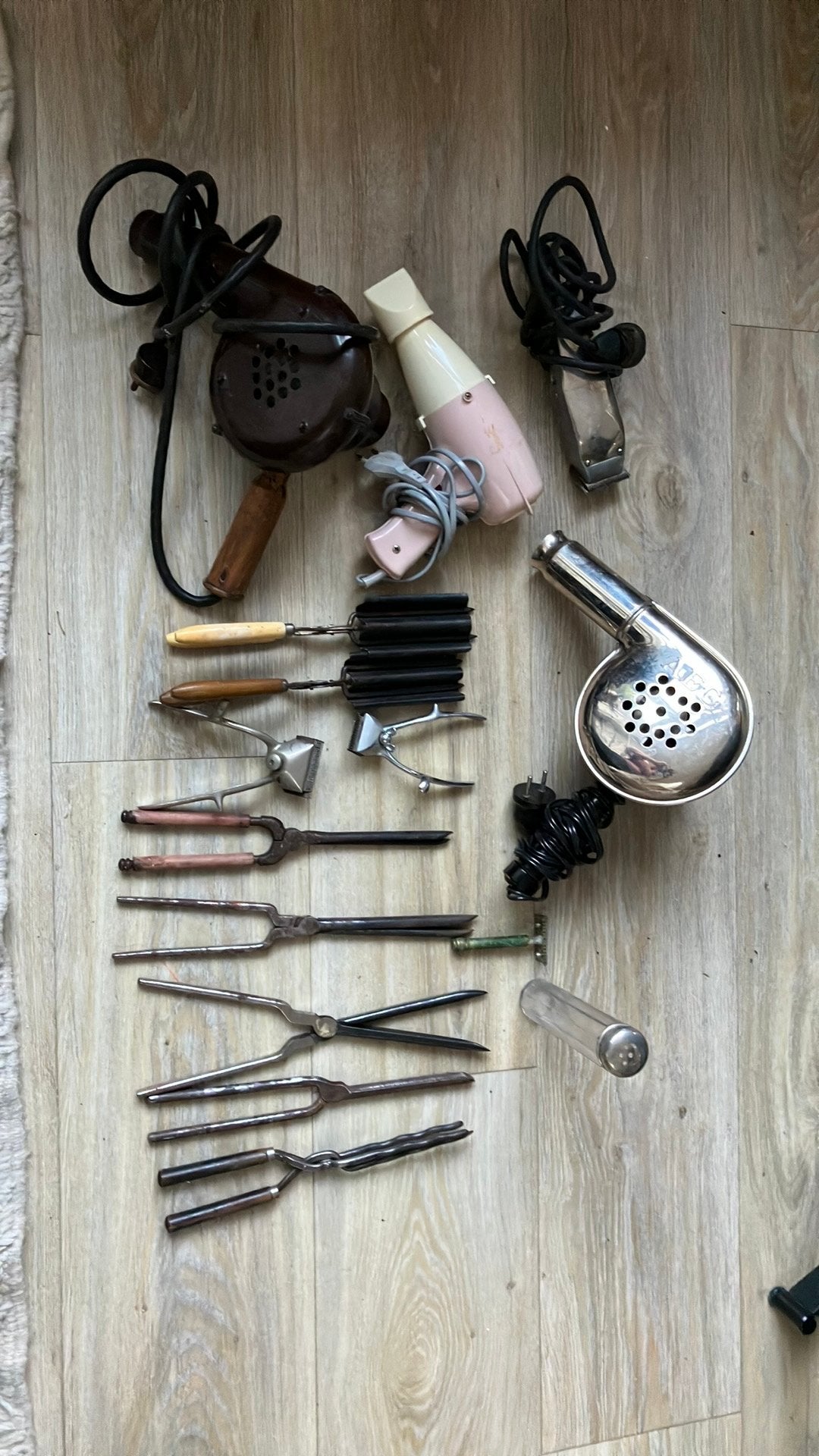 Vintage Haarverzorgingsset: Föhns, Krultangen, Tondeuse, Ophalen, Gebruikt, Haarverzorging