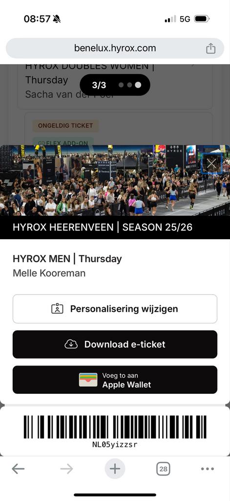 Hyrox men solo 14 mei heereveen, Eén persoon, Mei