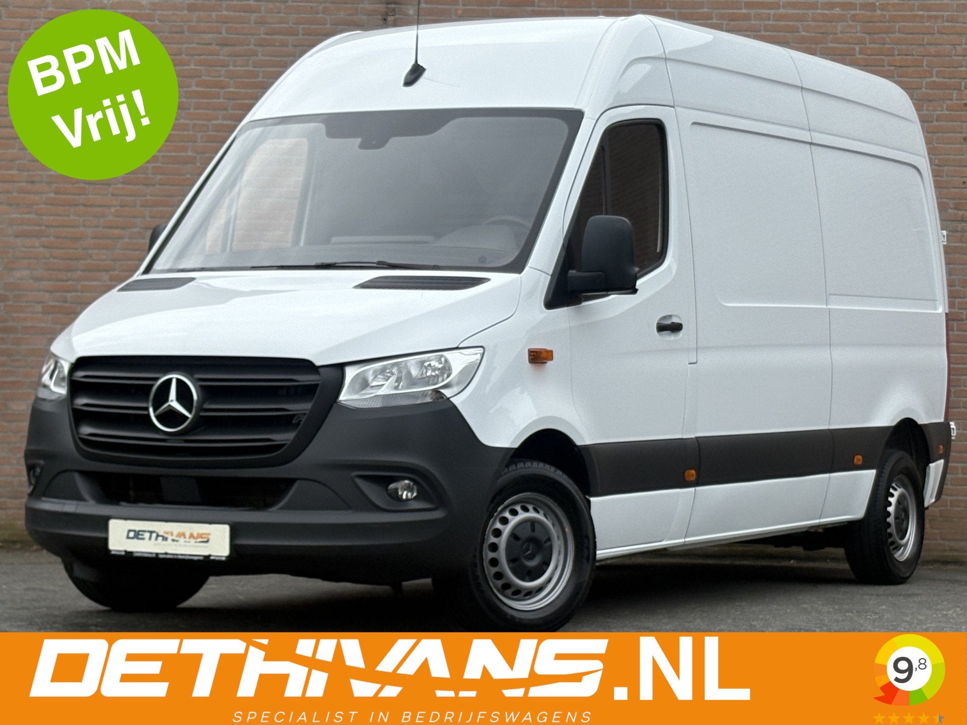 Mercedes-Benz Sprinter 315CDI 150PK L2H2 / M-Bux / Carplay /, Voorwielaandrijving, Stof, Gebruikt, Wit