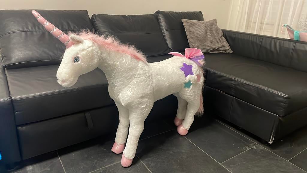 Pluche eenhoorn extra groot, Kinderen en Baby's, Speelgoed | Knuffels en Pluche, Ophalen, Gebruikt, Eenhoorn, Overige karakters
