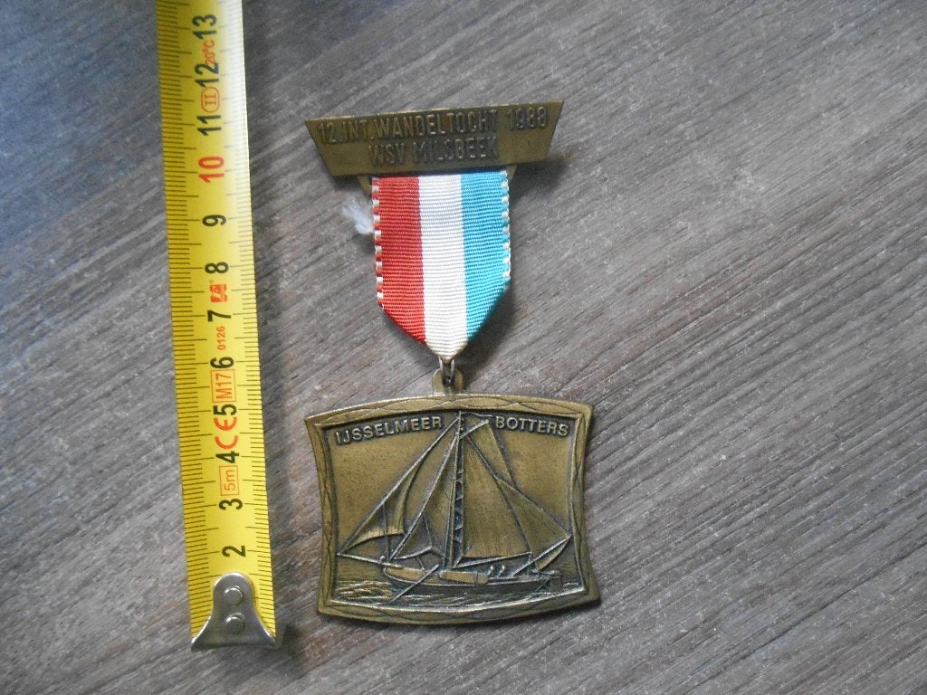 12. Int. wandeltocht 1988 wsv milsbeek IJsselmeer botters, Ophalen of Verzenden, Overige materialen, Nederland