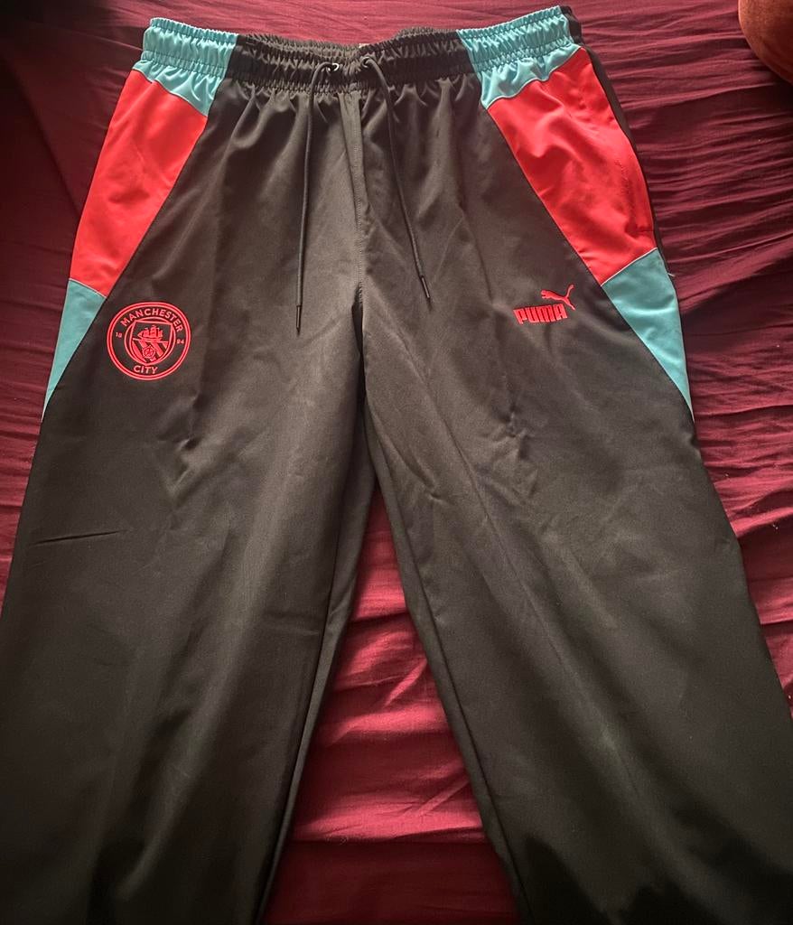 Manchester city trainingsbroek, Maat 52/54 (L), Blauw, Ophalen of Verzenden, Zo goed als nieuw