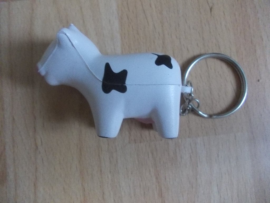 Mooie sleutelhanger met zachte koe., Ophalen, Nieuw, Dier of Natuur