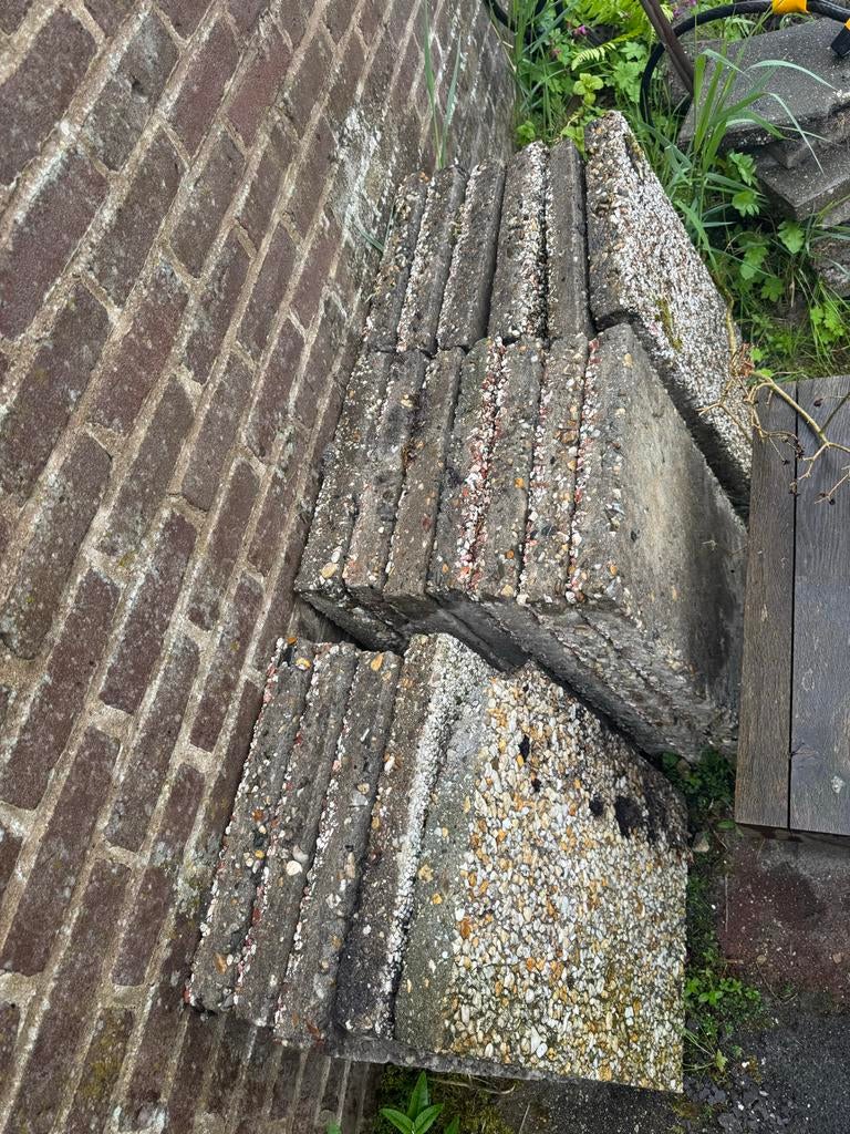 Grindtegels en 30x30 tegels, Tuin en Terras, Tegels en Klinkers, Ophalen, Gebruikt, Beton, Terrastegels
