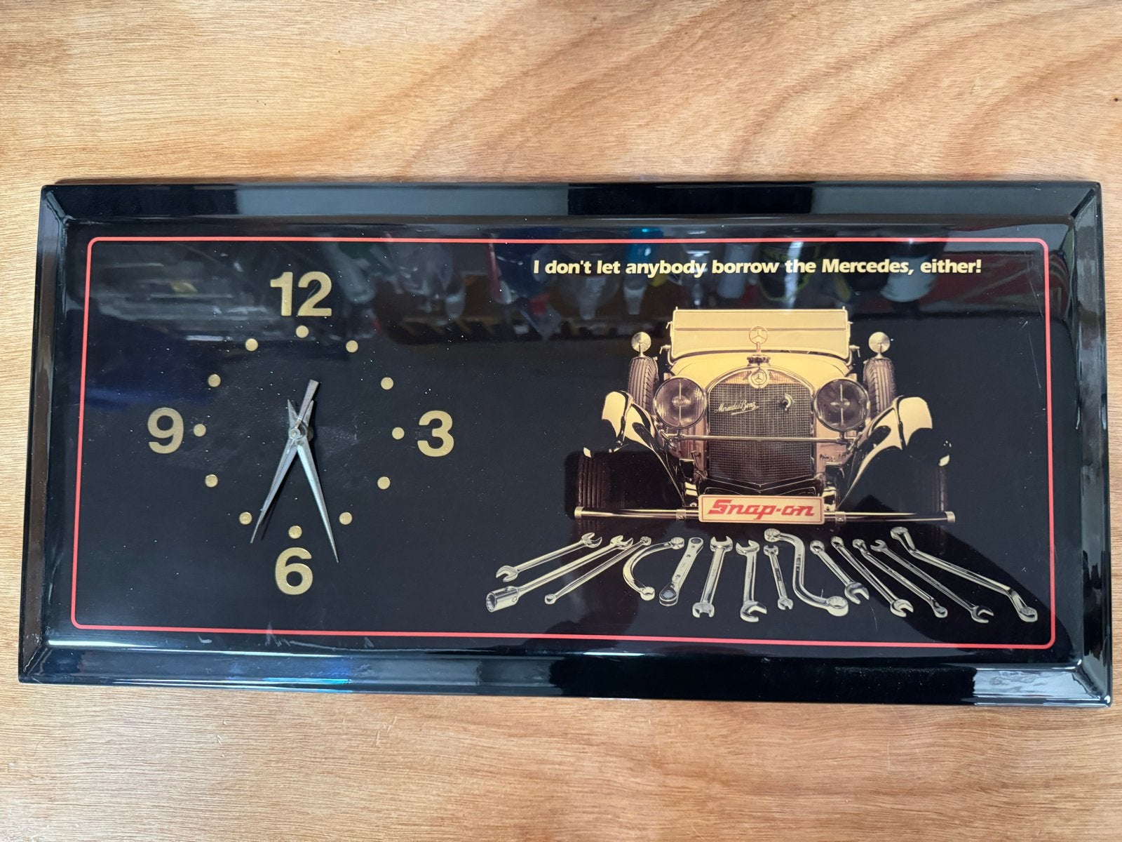 Snap-on Mercedes Klok - Vintage Automobilia, Ophalen of Verzenden, Reclamebord