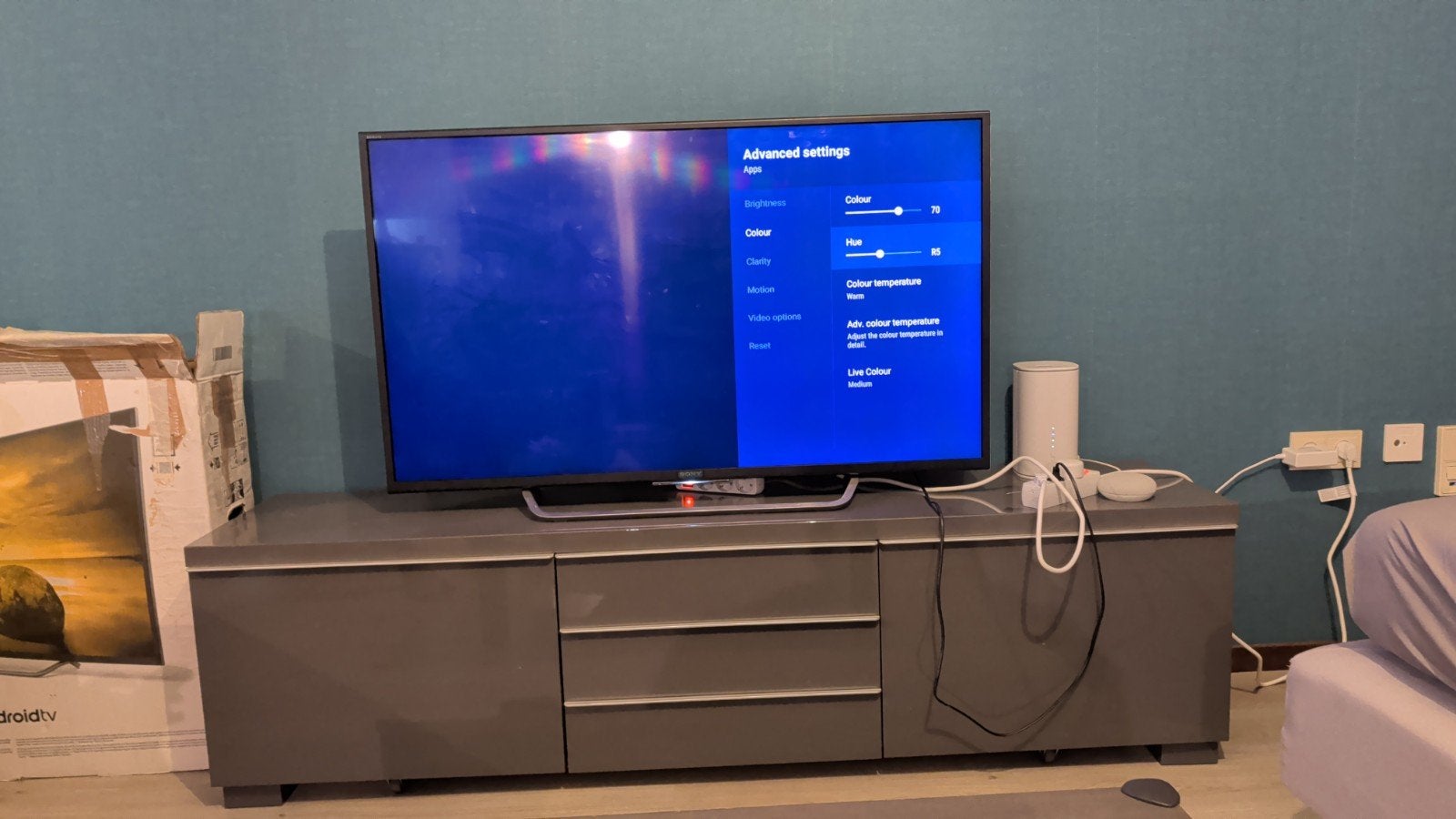 Sony 49 inch XD 70 Android TV - Blauwe waas op scherm, Ophalen of Verzenden, 100 Hz, 4k (UHD), Smart TV