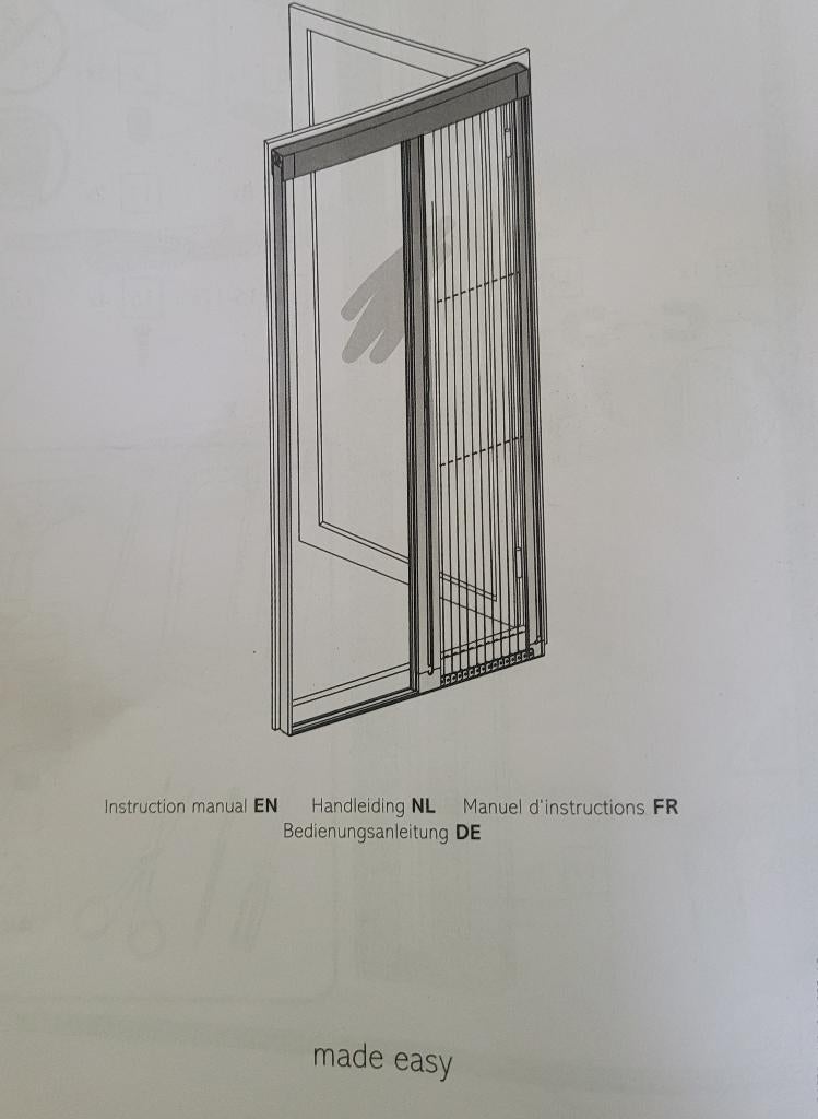 Plissé Hordeur 96x203, Ophalen, Kunststof, 80 tot 100 cm, Hordeur
