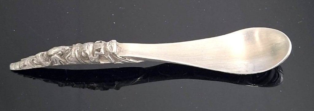 Prachtige First Nations Canadees Totem Lepel Tin Pewter, Antiek en Kunst, Ophalen of Verzenden