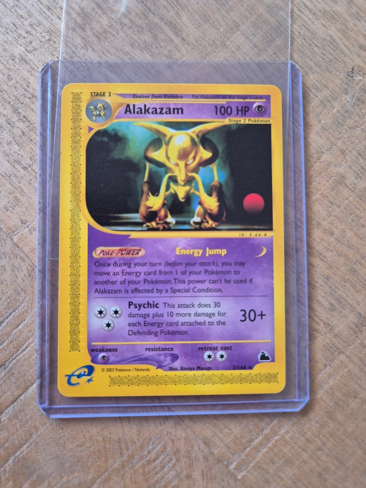 Alakazam Skyridge 2/144 Non-Holo Pokémon Kaart, Ophalen of Verzenden, Zo goed als nieuw, Losse kaart