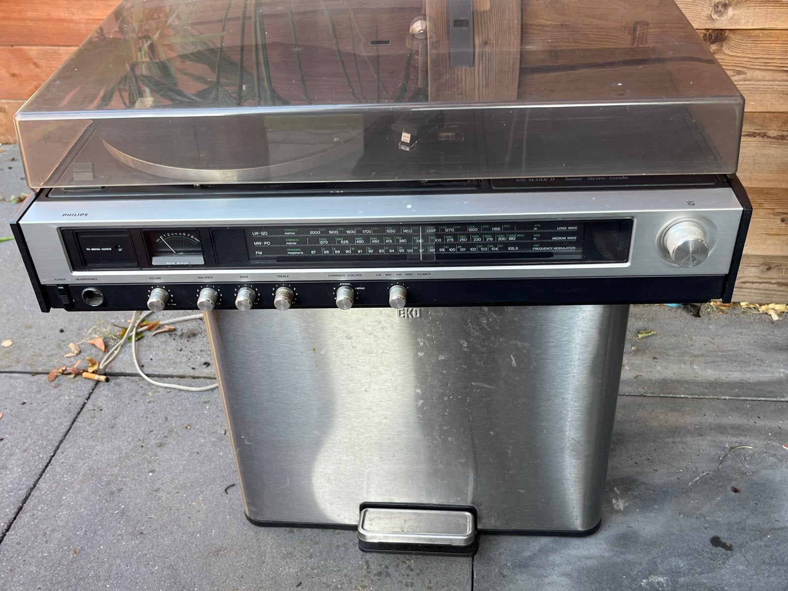 Philips 876 MARK II Home Stereo Combi Platenspeler, Ophalen of Verzenden, Gebruikt, Platenspeler, Philips