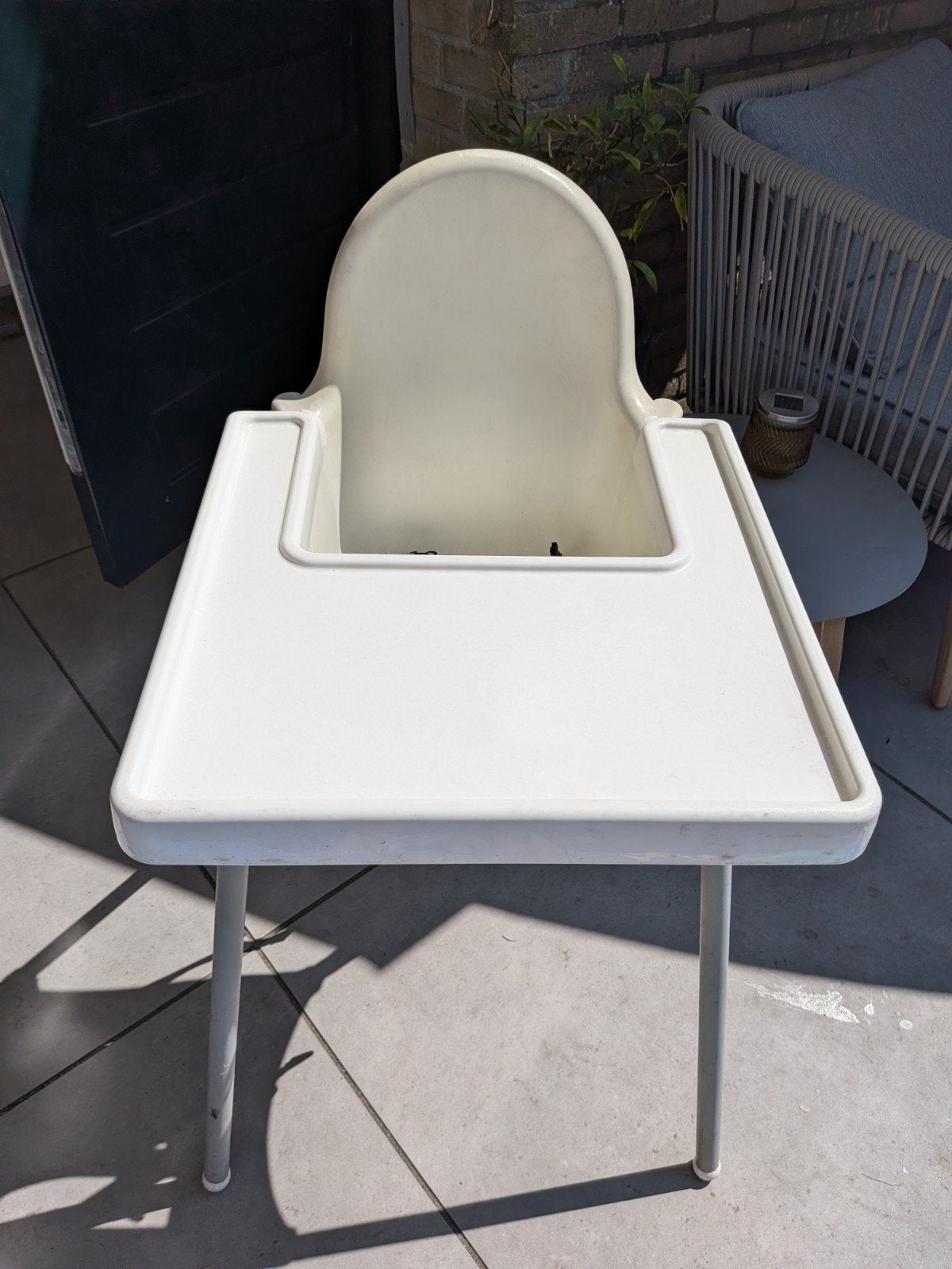 IKEA Antilop kinderstoel met eetblad en gordels, Ophalen, Gebruikt, Overige typen, Gordel(s)