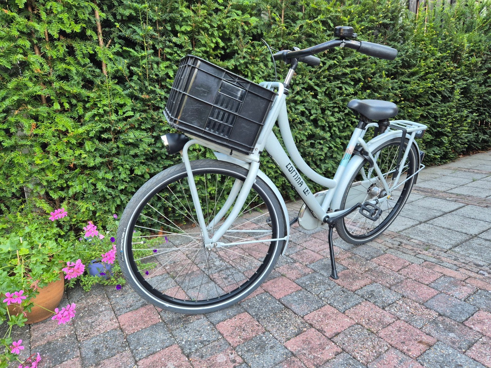Heel nette Cortina U4 26 inch meisjesfiets matgrijs, Ophalen, Terugtraprem, Cortina U4 transportfiets, Versnellingen
