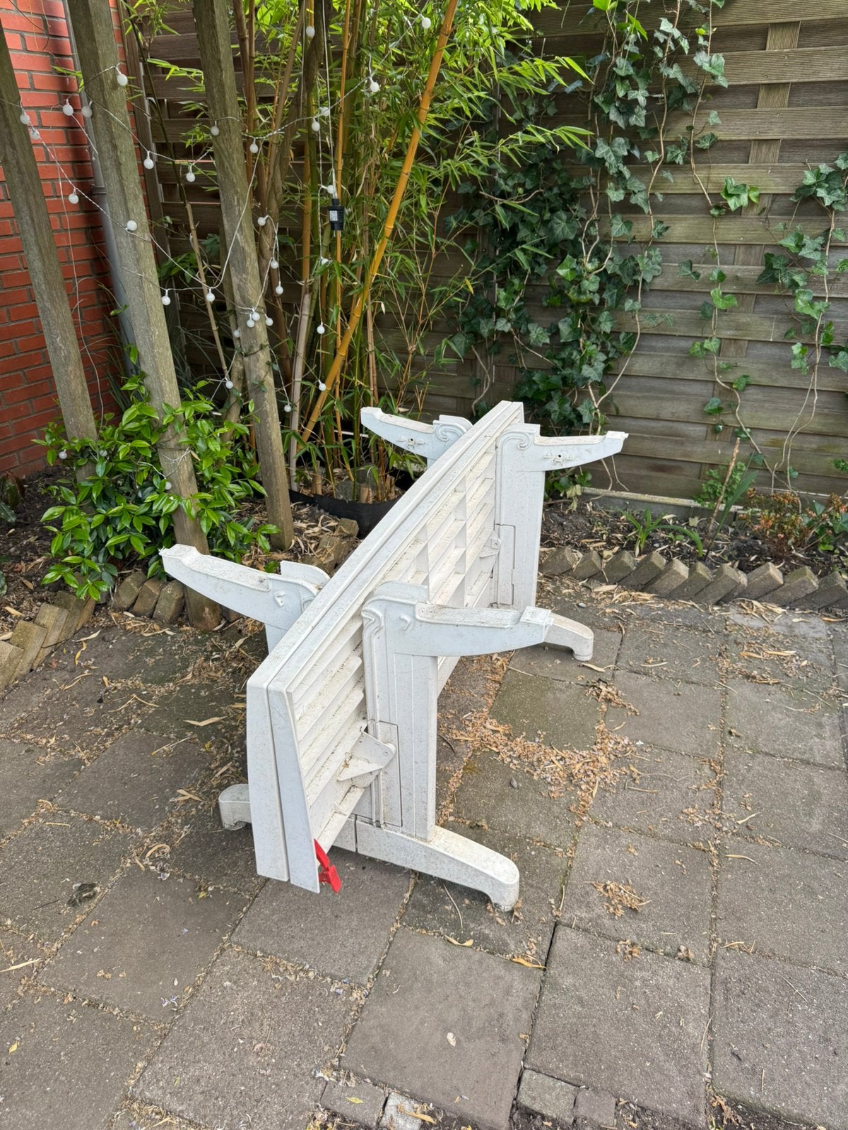 Hartman Tuinmeubelen Set, Ophalen of Verzenden, Gebruikt, Plastic, Inklapbaar