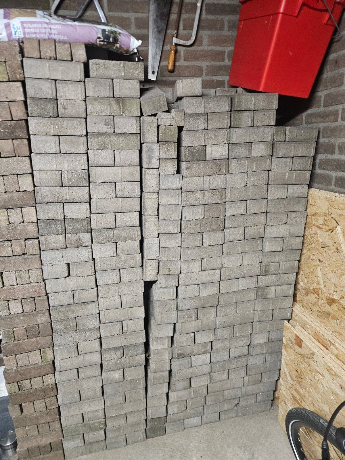 Gebruikte klinkers voor tuin of oprit, Ophalen, Gebruikt, Klinkers, 10 m² of meer
