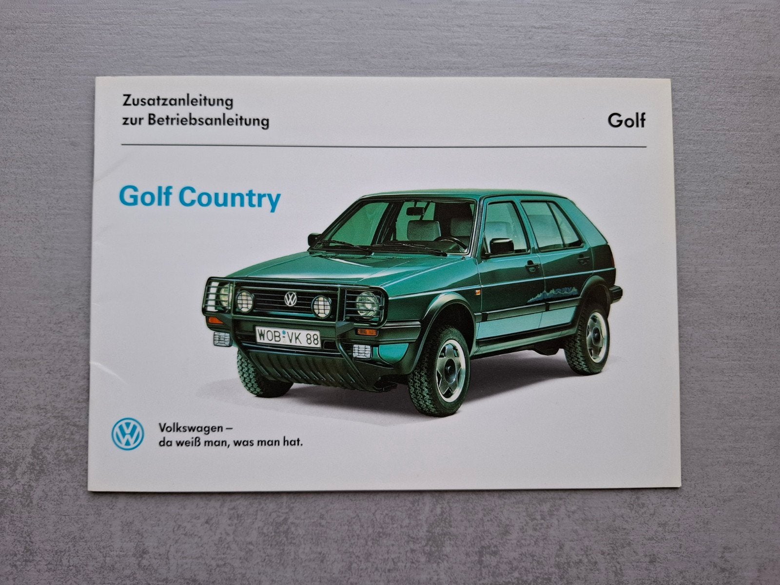 Volkswagen Golf II Country handleiding DE - 1991, Ophalen of Verzenden