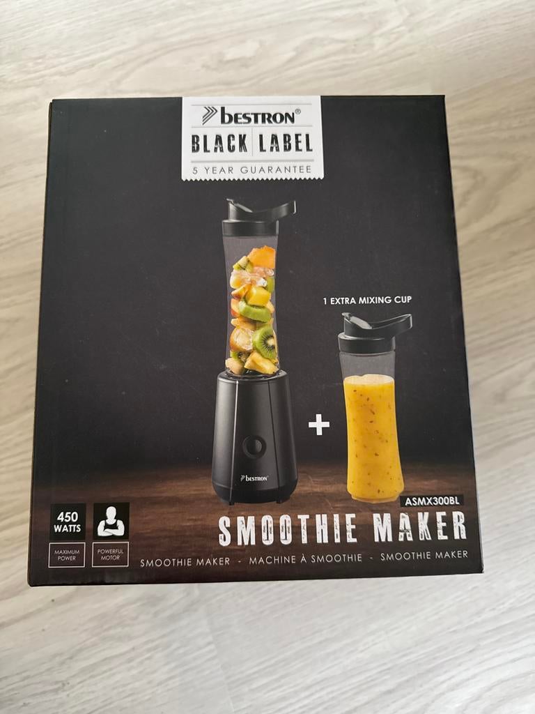 Bestron Smoothie Maker ASMX300BL - Nieuw in doos, Ophalen of Verzenden, Nieuw, Blender to go
