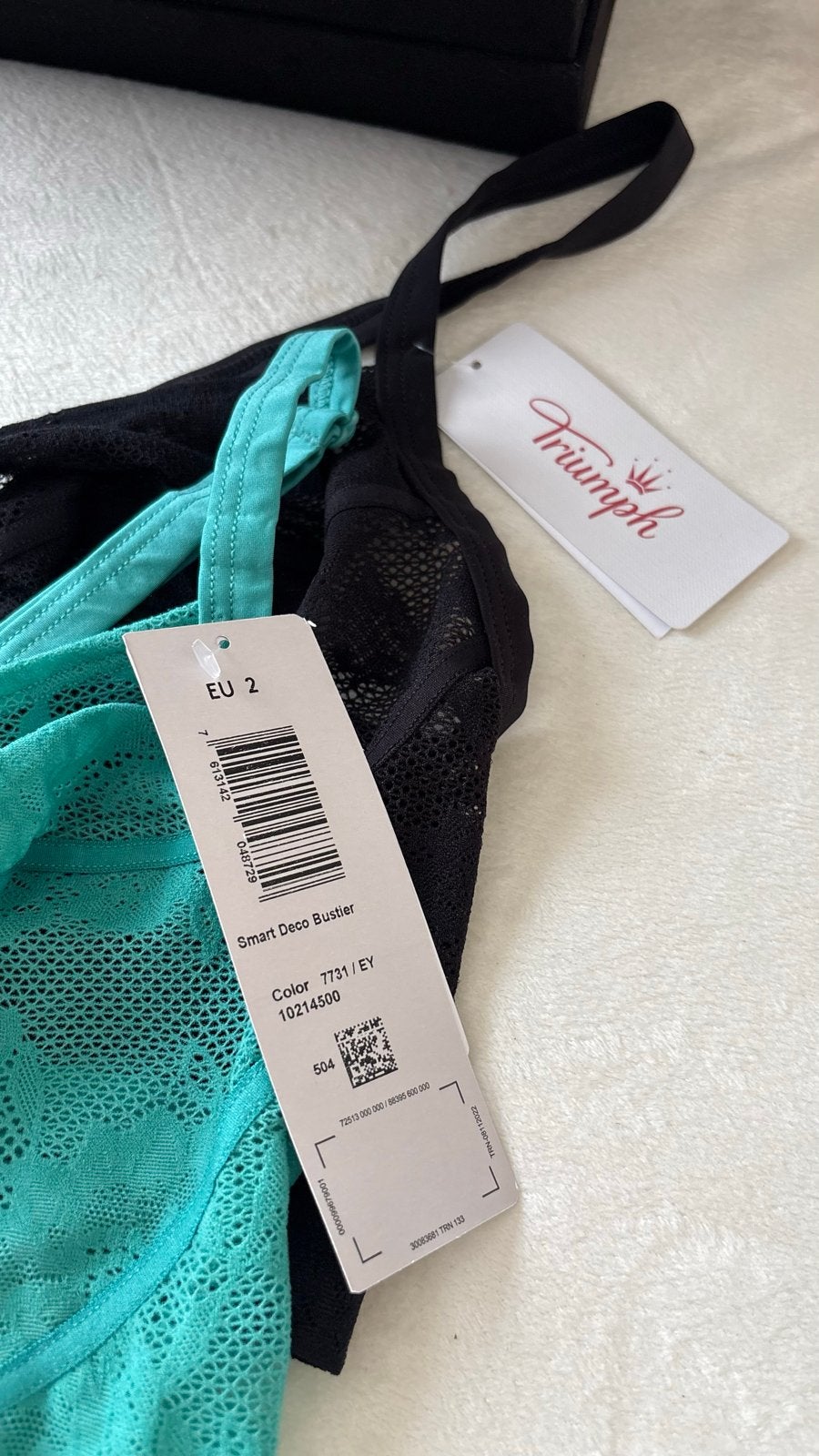 2x Triumph Smart Deco Bustier XL-3XL, Verzenden, Zwart, BH