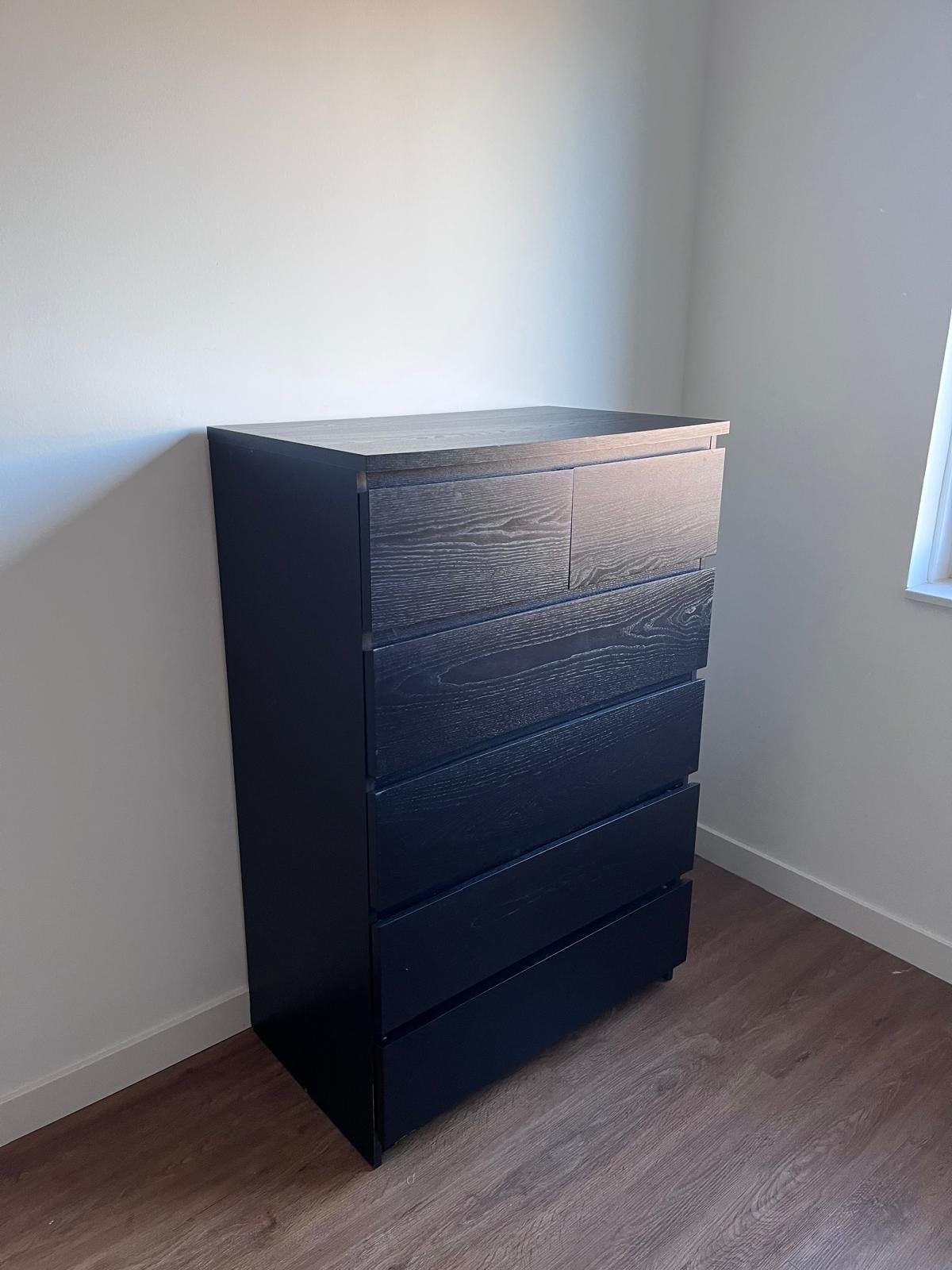 IKEA Storklinta ladekast 6 lades zwartbruin 70x50x120 cm, Ophalen, Gebruikt, 5 laden of meer, 100 tot 150 cm