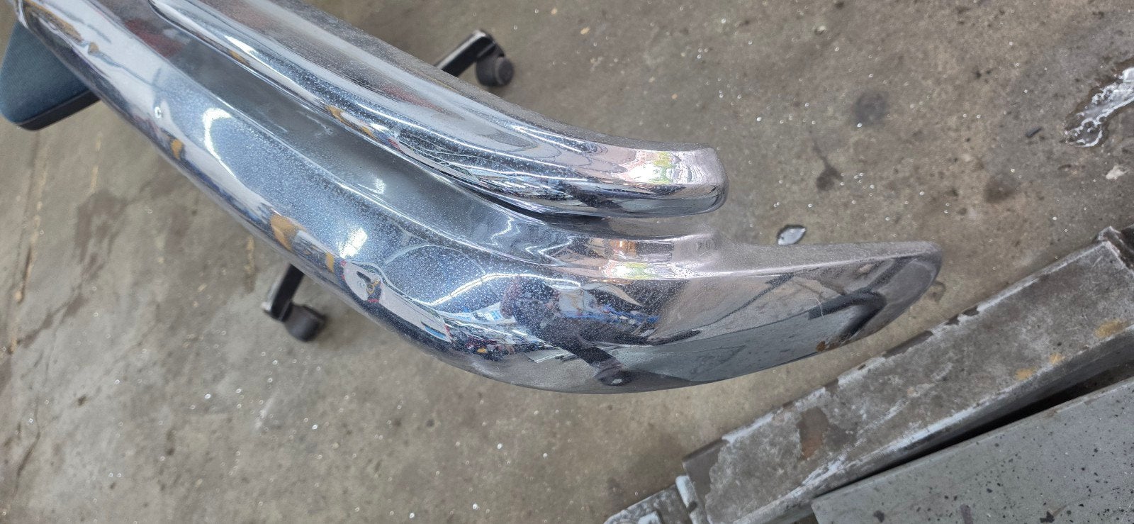 Achterbumper Mercedes W111 Coupé - Gebruikt, Ophalen, Gebruikt, Mercedes-Benz, Achter