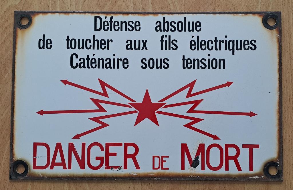 Franstalig geëmailleerde  bord van de Franse Spoorwegen, Ophalen of Verzenden