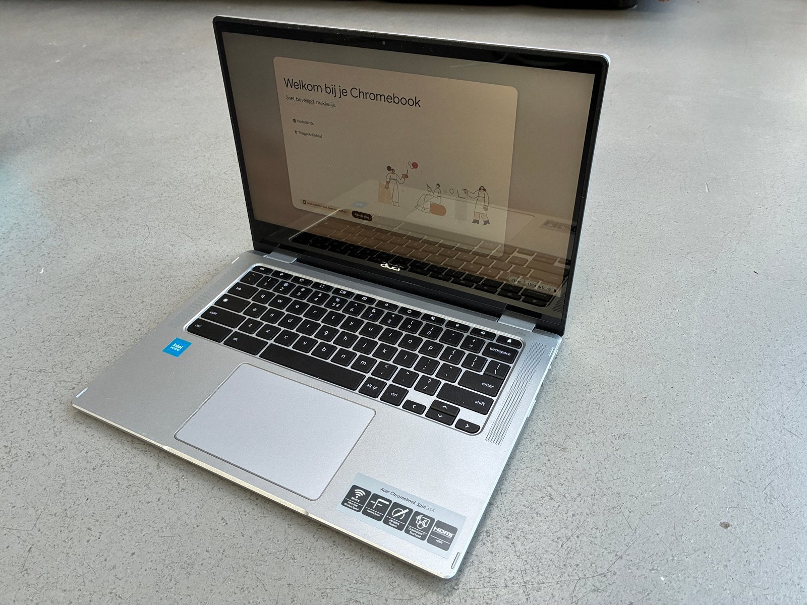 Acer Chromebook Spin 314 | Touchscreen | 8GB | 128GB, Ophalen, Gebruikt, Qwerty, 8 GB