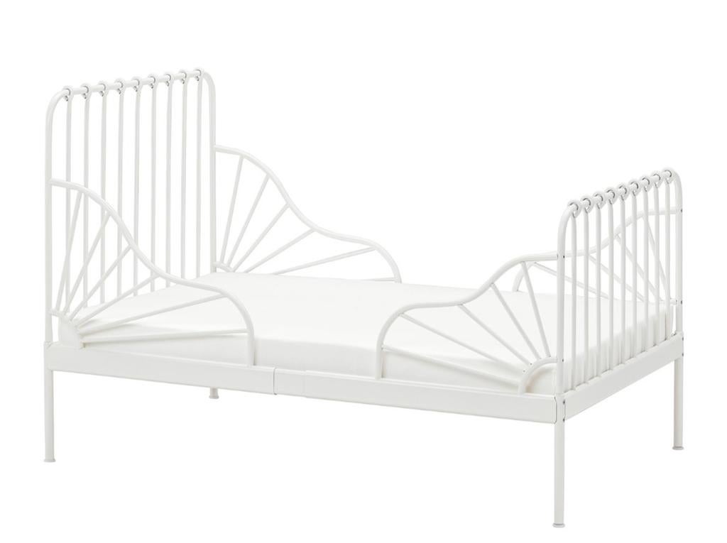 Ikea - Minnen - meegroeibed - wit, Gebruikt, 70 tot 85 cm, 180 cm of meer, Ophalen