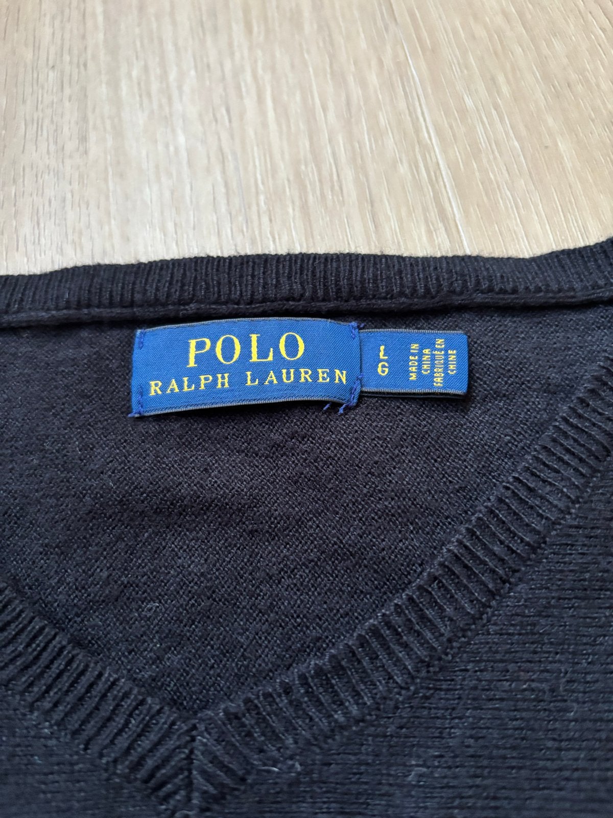 Polo Ralph Lauren | V-hals | long sleeve | zwart | maat L, Kleding | Dames, Truien en Vesten, Ophalen of Verzenden, Zo goed als nieuw