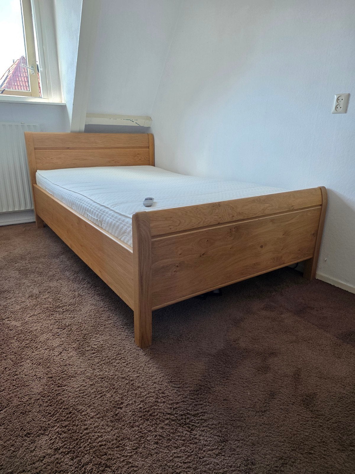 te koop luxe ergosleep bed, Verstelbaar, Bruin, Ophalen of Verzenden, Zo goed als nieuw